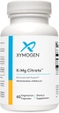 XYMOGEN K- Mg Citrate - Kalium & Magnesium Citrate Supplement - Promote Nyre Support and Sund Cell Function - Electrolytes Supplement (60 kapsler)
