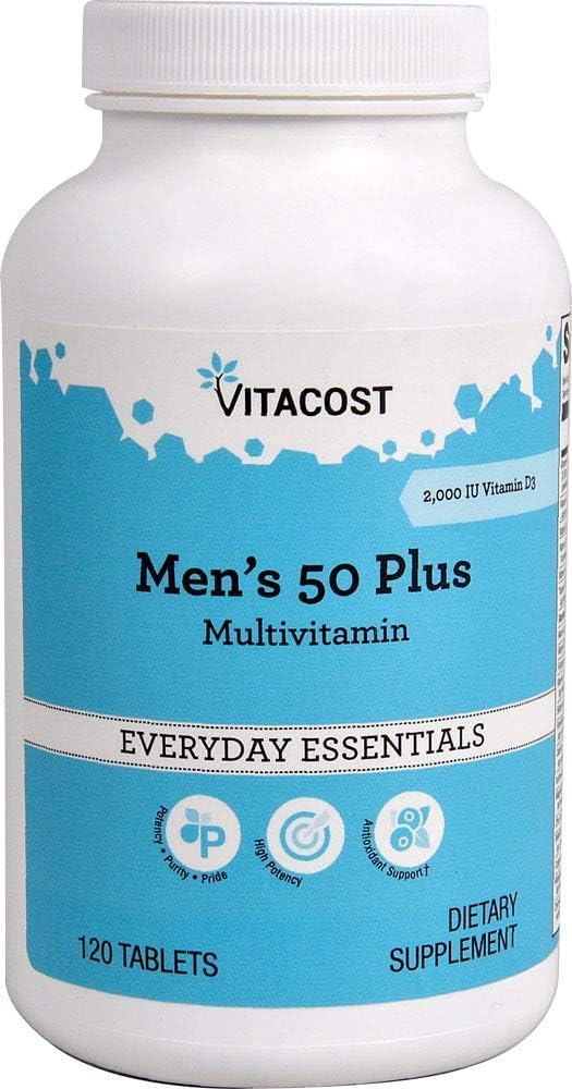 Vitacost Mænd 50 Plus Multi Vitamin - 120 tabletter