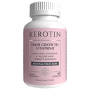 Kerotin hårvækst Vitaminer, biotin supplement, DHT Blocker, Collagen Stimulator, for hårtab støtte, Nail & hudpleje, omfatter Saw Palmetto, Vitamin D3 & mere - 60 piller (1 måned Tilgang)