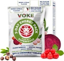 Voke Energy Tablets - Rapid Focus Superfood Chewable Tablets, Pocket Portable, Resalable Packaging, C-vitamin, Understøtter Focus Memory Concentration Clear Thinking and Good. 60 Greve (Pack of 10)