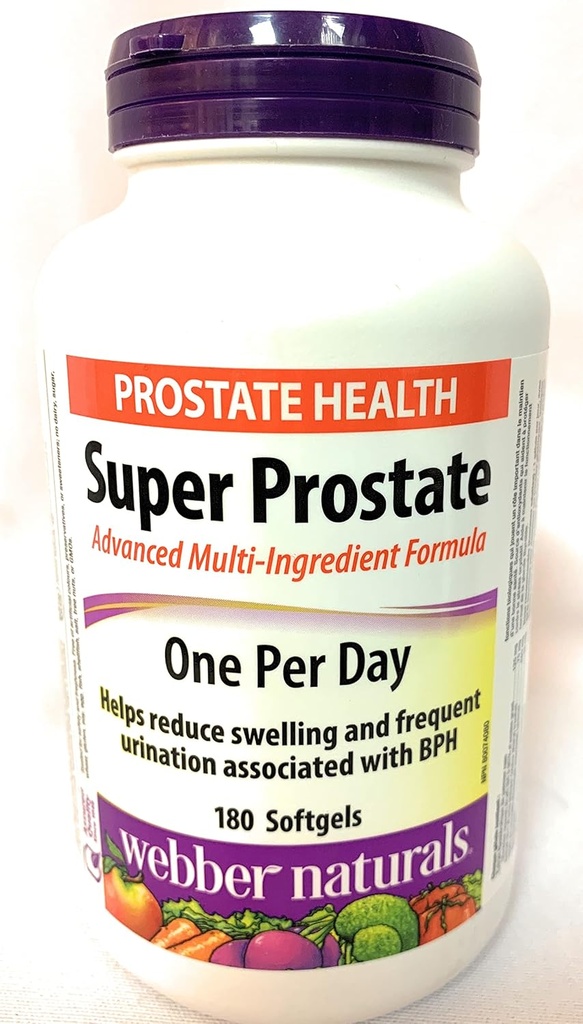 Webber Naturals Super Prostate One Per dag, 180 softgel