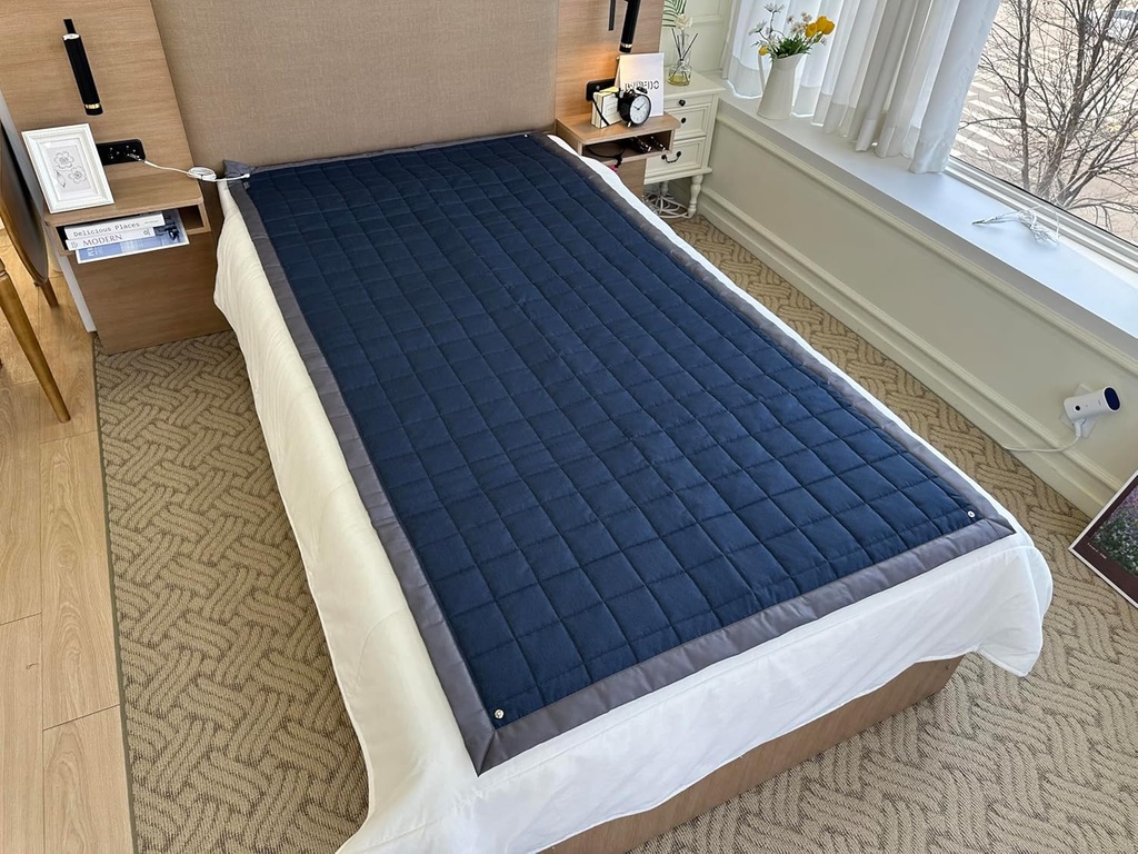 Grounding Single Mat- rustfrit stål Fabric, 39x79 tommer (Navy)