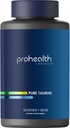 ProHealth Pure Taurine Removal 124; Support Sund Aging, Hjerne og hjerte sundhed, Sports Performance Removal 124; Antioxidant Removal 124; 1000 mg per Capsule Removal 124; Klinisk Studerede, Third- Party Testet, 120 Vegetariske Kapsler