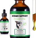 Nyrestøtte til hunde, Nyrestøtte Herbal Supplement Drops Understøtter sund Nyrefunktion & Urinary Tract Sundhed hos hunde Gendannelse Normal Appetit 2 oz