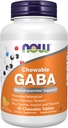 Now Foods Supplements, GABA (Gamma- Aminosmørsyre), Neurotransmitter Support *, Orange Flavor, 90 Chewables