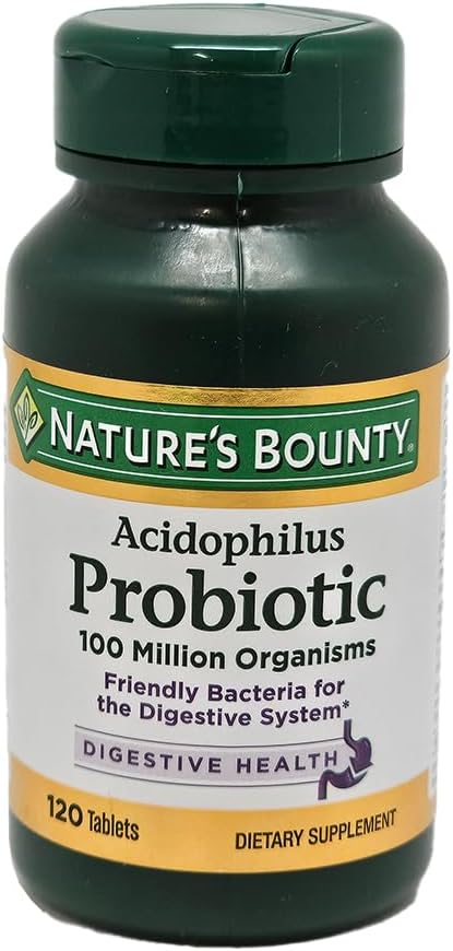 Nature 's Bounty Probiotic Acidophilus Tablets, 120 tabletter