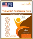 Live til Shine Turmerisk Curcumin Topical Patches for mænd og kvinder - 30 dages forsyning - USA Made
