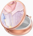 Cute Small Pill case for Pockets & Purses, Elegant Pill Box gør en stor gave, 3 Segment Travel Medicine Stores Progesteron, Capsule Pills, Ibuprofen, Vitamins-Rose Gold Pink Marble