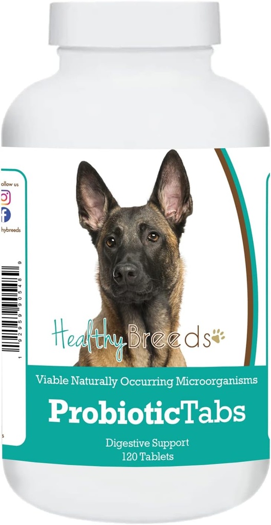 Sunde racer Belgisk Malinois Probiotiske Tabs 120 Tælling