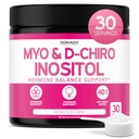 Myo- Inositol & D- Chiro Inositol supplement pulver (2050mg Per Serving Ideal 40: 1 Ratio Myo Inositol, 30 dag Supply) For Hormone Balance for Women & Ovarial Health - tredjeparts testet, Vegan & USA Made