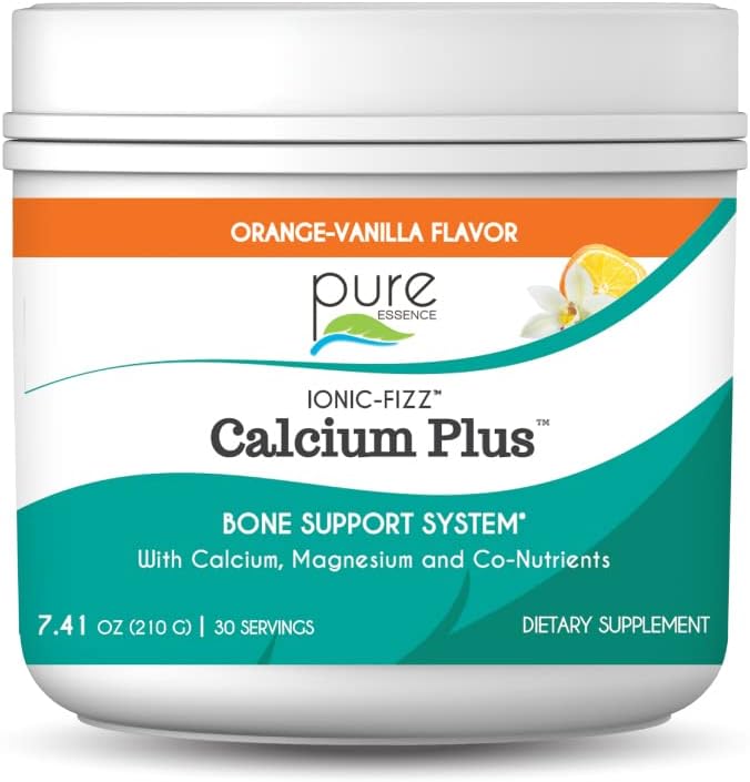 Ionic Fizz Calcium Plus af Pure Essence - Perfekt Calcium / Magnesium Ratio med vitamin A, B, C, D og Kalium Strong Bones - Orange Vanilla - 7,41 oz
