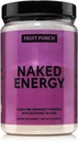 NAKED Fruit Punch Energy - Clean Pre Workout Supplement for mænd og kvinder, Vegansk Friendly, Ingen tilsat sødestoffer, farver eller flavors - 30 Tjenester