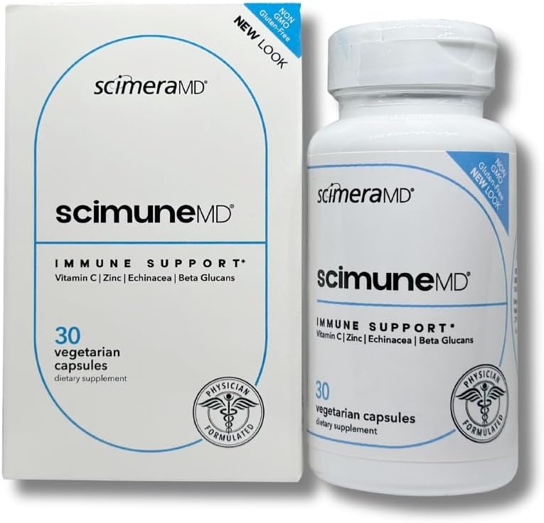 ScimeraMD ® Scimune immunsupporttillæg med zink, Quercetin, Echinacea og Wellmune ® Beta Glucan, 30 CT
