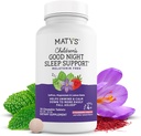 Matys Kids Good Night Sleep Support Chewable Tablets for Age 4 Years +, No Melatonin Childrens Sleep Aid for Bedtime, Safran & Magnesium, 30 Greve