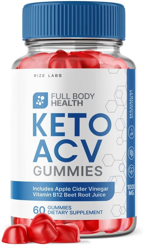 rize laboratorier - Full Body Health Keto ACV Gummies for Advanced Weight Loss Support Max Strength Formel for Full- Body Energy (60 Gummies)