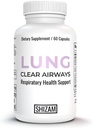 SHIZAM Lung Cleanse Detox Support Support for Respiratory Health & Rygere. Kapsler med Butterbur Stinging Nettle Root Bromelain Quercetin Cordyceps Fevermoney Pine Bark Extract piller