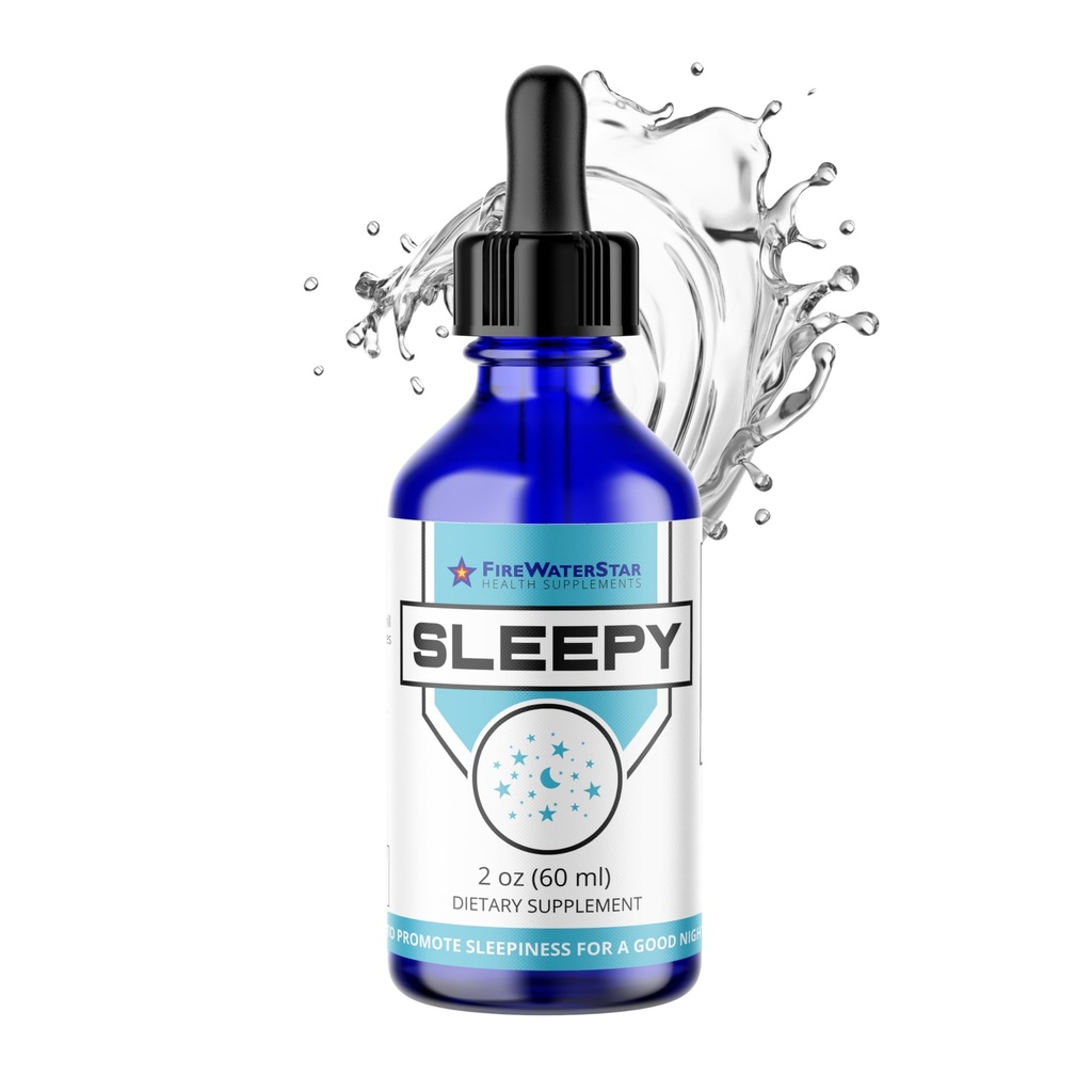 FWS Sleepy - Flydende Melatonin med Magnesium, L-Theanin - Naturlig sovestøtte - Hurtig fungerende flydende dråber - Hjælper dig med at komme til at sove og blive ved med at sove for en god nats hvile - Voksne, Teens, Kids