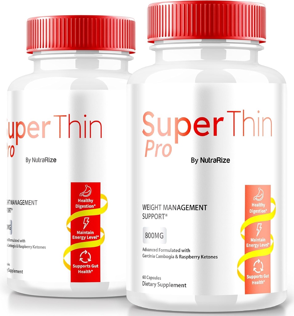 (2 Pack) SuperThin Pro piller, Super Thin Pro Vægttab & Balanceret Nutrition, Official Keto Formel, Naturligt supplement til at omdanne din krop og samlede sundhed, SuperThin Pro anmeldelse (120 kapsler)
