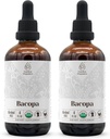Bacopa USDA Organic | Alcohol-Free Extract, Organic Herbal Drops, Supplement, Relaxation, Positive Cognitive Effect | Tincture Made from 100% Organic Bacopa (Bacopa Monnieri) Dried Herb 2x4 oz