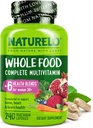 NATURELO hel mad Multivitamin til kvinder 50 + (jernfri) med vitaminer, mineraler, & økologiske ekstrakter - supplement til post-menopausale kvinder over 50 - ingen GMO - 240 Veganske kapsler