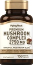 Piping Rock Mushroom Complex Capsules Measures 124; 2750 mg