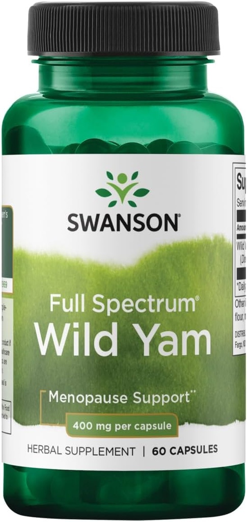 Swanson Fuld Spectrum Wild Yam 400 Milligram 60 kapsler