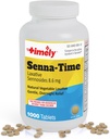 Timebasis Senna Time Laxative - 1000 Count Tablets - Natural Vegetabilsk baserede Laxatives for Constipation Relief, Gentle Overnight Relief og Afføring blødgøringsmiddel