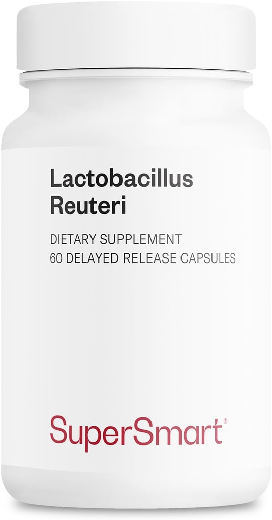 Supersmart - Lactobacillus Reuteri 5 Millioner CFU per dag - Probiotisk supplement Note 124; Non- GMO & Gluten Free - 60 DR kapsler