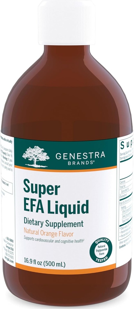 Genestra Brands Super EFA Liquid MSD 124; støtter hjerte-kar-sundhed, og udvikling af hjerne, øjne og nerver hos børn *