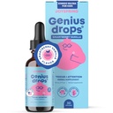 JoySpring Genius Drops Smartberry Vanilla 124; Herbal Focus Support for Kids med Ginkgo Biloba, Licorice Root, Gotu Kola Extract, Pebermynte Leaf; Flydende Formel 124; 1fl oz (30 Servere)