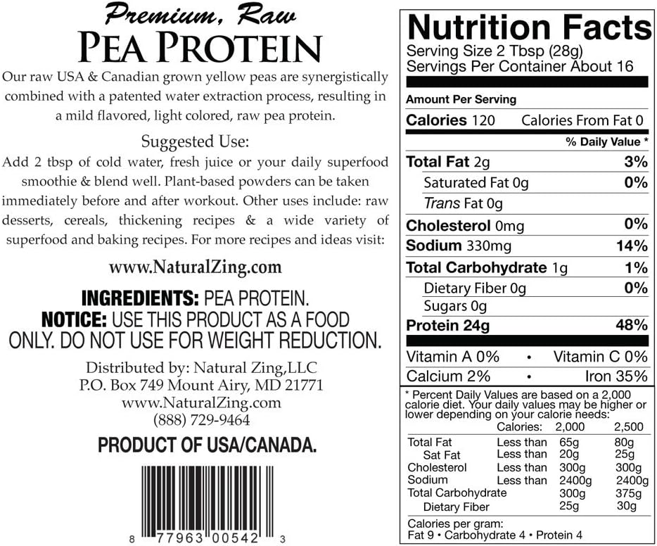 Gæret Pea Protein (Organic) 16 oz (16 Ounces, Unflavored)