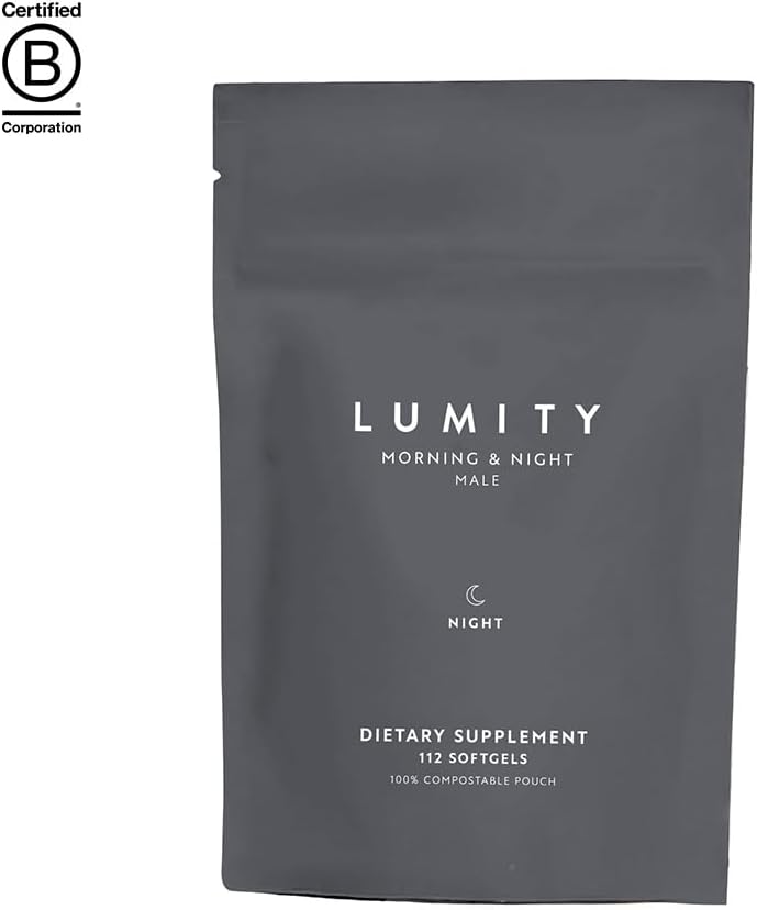 LUMITY Mand Advanced Nutritional Supplement Pouches Measures Endurance, Energy, Alerness, immunforsvar & Brain Health Measures 124; Hurtigere inddrivelse