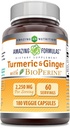 Amazing formulas gurkemeje Curcumin & Ginger med BioPerine 2250 mg Per Serving Veggie Kapsler 124; Non- GMO stål 124; Gluten Free Budding 124; Lavet i USA; Ideel til vegetarer (180 Greve)