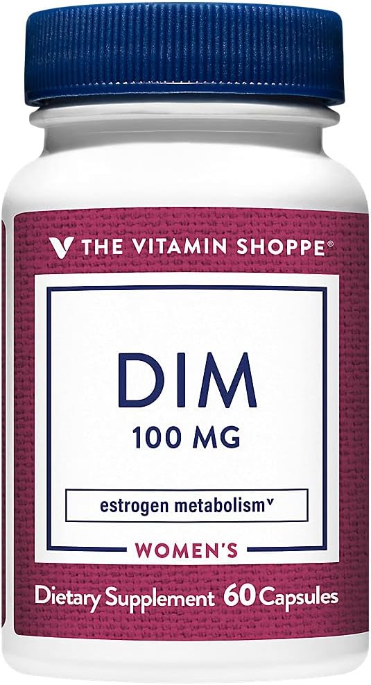 Vitamin Shoppe DIM 100MG med Bioperine Black Pepper Extract, understøtter østrogen Metabolisme for kvinders sundhed (60 kapsler)