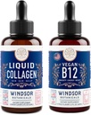 WINDSOR BOTANICALS Vitamin B12 Flydende kollagen med biotin - Energi og Wellness Bundle