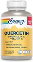 SOLARAY Quercetin Bromelain & C-vitamin, immunsystem, Sinus, Respiratory & Antioxidant Activity Support, Vegan, 500 mg Quercetin & 1 2335 mg VIT C, 60 dages garanti, 75 Servere, 150 VegCaps