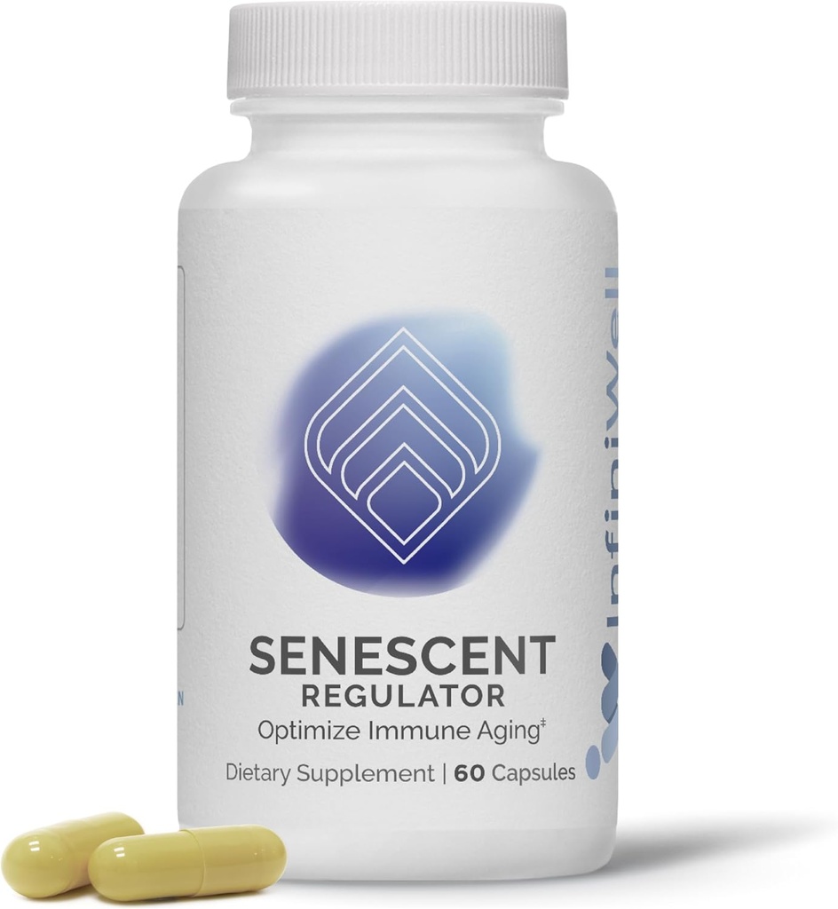InfiniWell senserende regulator - Gurkemeje Curcumin supplement med Resveratrol & Pterostilbene - Support Metabolic Health & Promote sund, Youth Cellulær funktion (60 kapsler)