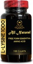 L- LYSINE 1000 mg fri form Aminosyre Essential - Support Supplement til ældning Skin Pure Lysin Supplement Kosttilskud til ydeevne, muskelvækst & Inddrivelse - 1 flaske 100 tællinger