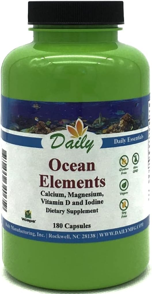 Daily Manufacturing Ocean Elements ™ (Calcium & Magnesium, jod, & D3- vitamin)