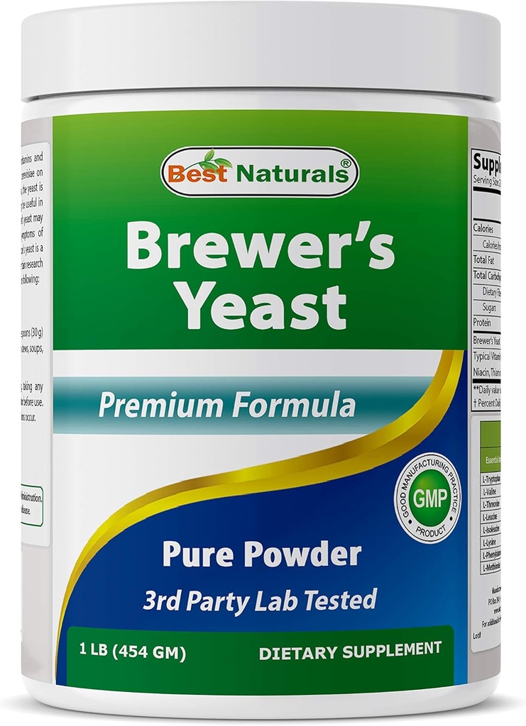 Best Naturals 100% Pure Brewers Yeast Powder - 16 oz - Supports for Increased Breast Milk Supply During Breastfeeding, Lactation, Digestive Health