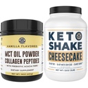 Venstre kyst Performance Keto MCT Pulver + Collagen og Keto Cheesecake Meal Erstatning