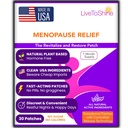 Menopause & Perimenopause Relief Patch – Hot Flash, Mood & Symptom Support – Black Cohosh, Ashwagandha & More – 30 Topical Patches – USA Made by Live to Shine