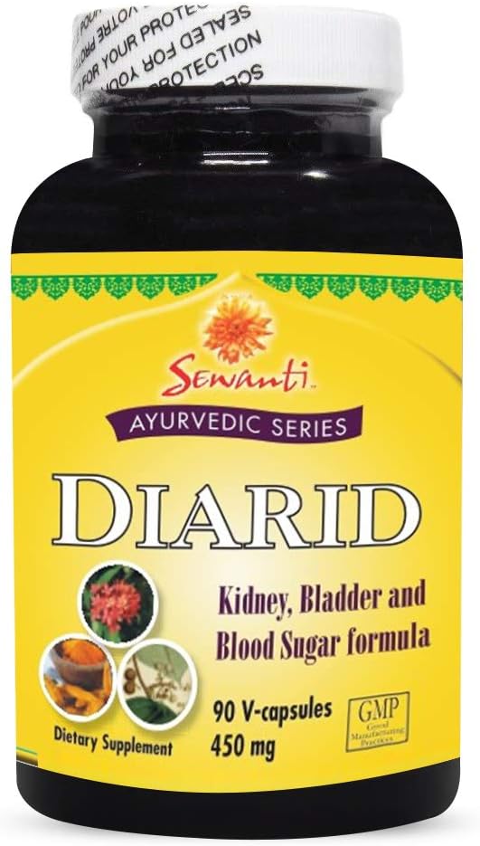 Sewanti Ayurvedic Series Diarid 90 V Kapsler / 5: 1 Uddrag af Curcuma Longa, Salacia, Tree Turmerisk, Indian Kino Tree