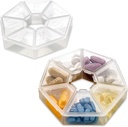 Medca Weekly Pill Organizer Clear 7- Sided Pill Reminder, Round Shaped Pack of 2