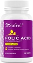 Safrel folinsyre 1000 mcg (1 mg) - B9- 240 tabletter, essentielle prenatale og postnatale Vitamin til foster udvikling, røde blodceller produktion, celle og neuraludvikling