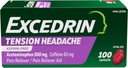 Extredrin Tension Hovedpine Relief Caplets, Acetaminophen 500 mg, Koffein 65mg, Pain Reliever, Aspirin- Free, 100 Greve