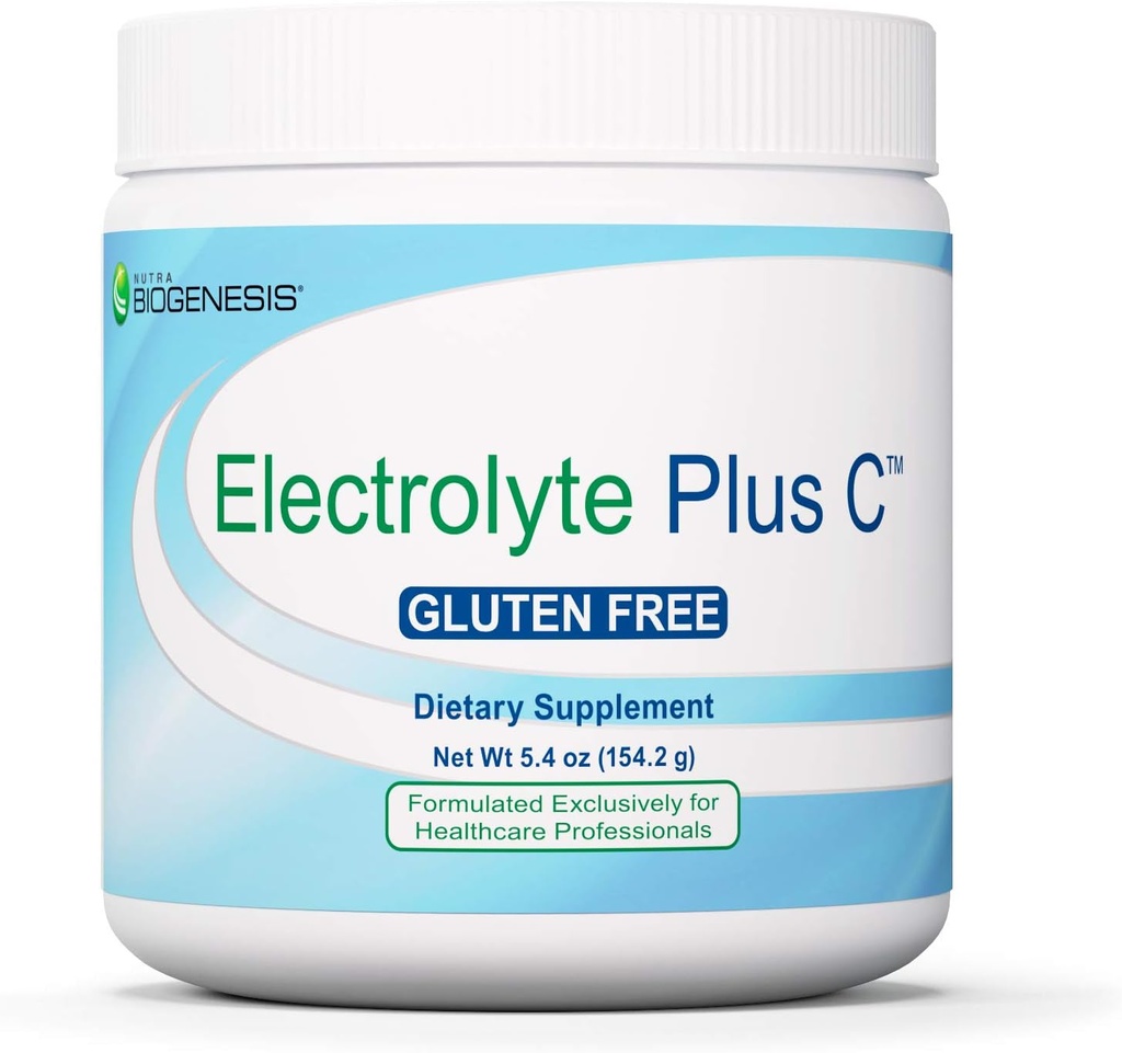 Nutra BioGenesis Electrolyte Plus C - Hydration Powder, Electrolytes Powder Drink Mix med Magnesium, Kalium, Antioxidanter, B Vitamin og C-vitamin til naturlig energi - 5,4 oz (154 g)