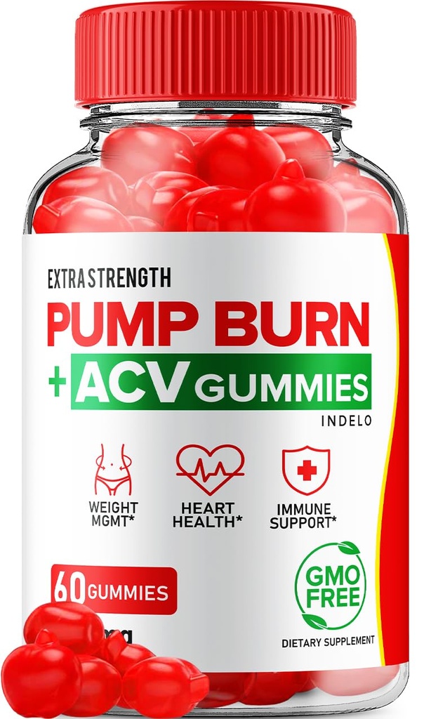Pump Burn Keto ACV Gummies - Keto Pump Burn Gummies Anmeldelser, Pump Burn Keto + ACV Gummies for Weight Management B12 Burn Pump Advanced 1000mg Formel (1 pakke - 60 Gummies)