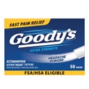 Goody 's Pain Relief Powders, Extra Strength Hovedpine Powder, 50 ct (pakning med 1)