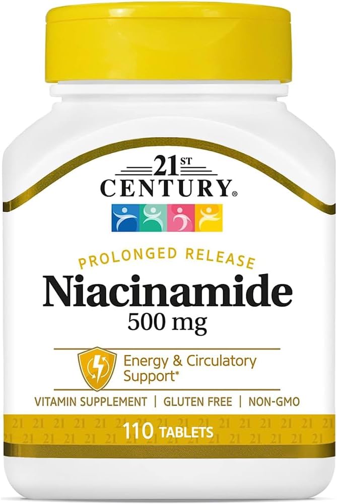 21. Century Niacinamid 500 mg tabletter Langvarig frigivelse - 110 ct, pakning med 2 stk.